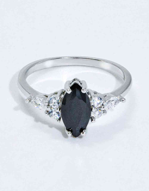 Load image into Gallery viewer, 925 Sterling Silver Black Agate Ring
