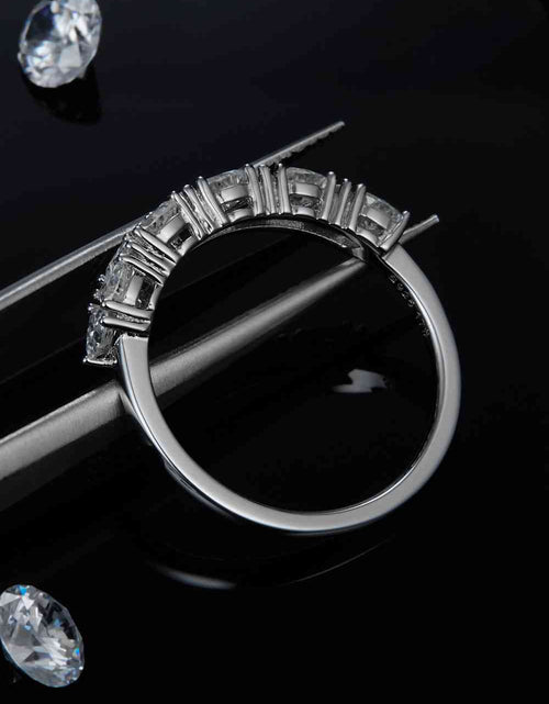 Load image into Gallery viewer, 1 Carat Moissanite 925 Sterling Silver Half-Eternity Ring
