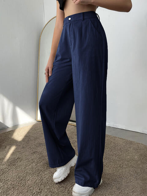 Load image into Gallery viewer, Straight Leg High Waist Pants
