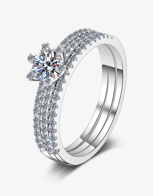 Load image into Gallery viewer, Moissanite 925 Sterling Silver Ring Set
