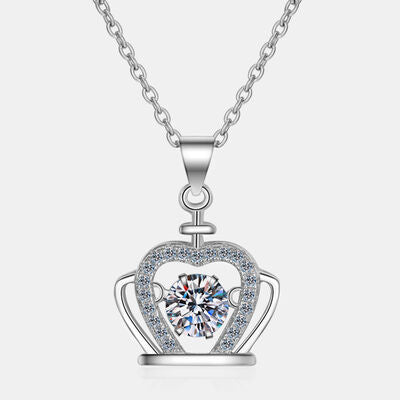 Load image into Gallery viewer, Moissanite Crown 925 Sterling Silver Necklace
