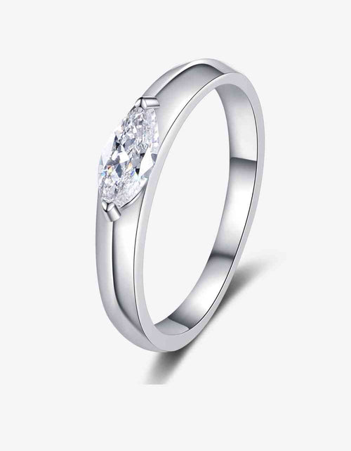 Load image into Gallery viewer, Moissanite Rhodium-Plated Ring
