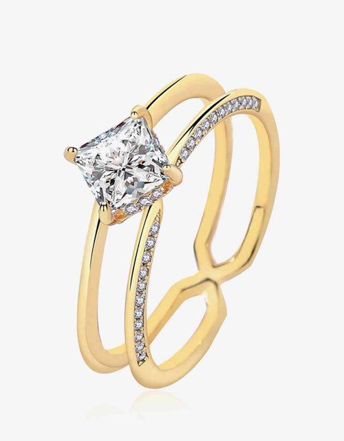 Load image into Gallery viewer, Moissanite 18K Gold-Plated Double-Layered Ring
