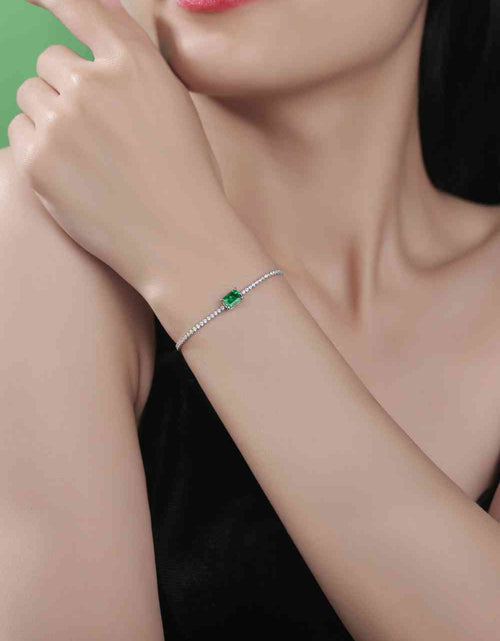 Load image into Gallery viewer, Adored 1 Carat Lab-Grown Emerald Bracelet
