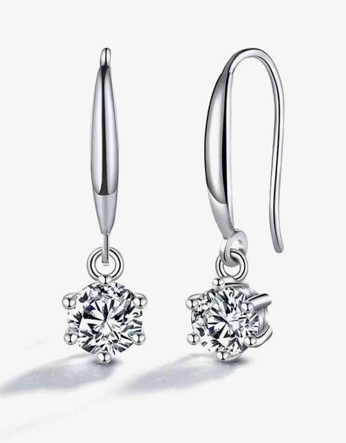 Load image into Gallery viewer, 2 Carat Moissanite 6-Prong Drop Earrings
