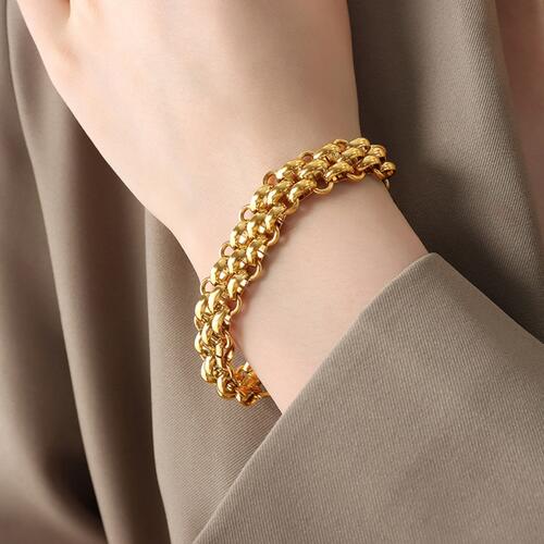 Load image into Gallery viewer, Gold-Plated Toggle Clasp Bracelet
