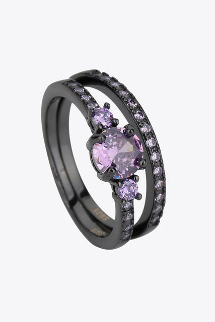 Load image into Gallery viewer, Zircon 925 Sterling Silver Ring Set
