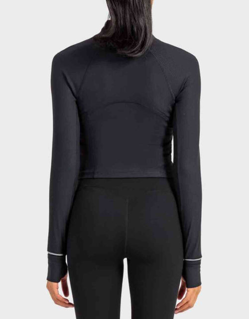 Load image into Gallery viewer, Mock Neck Half Zip Long Sleeve Sport Top
