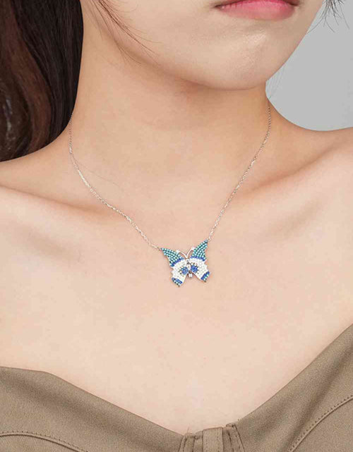 Load image into Gallery viewer, Butterfly Pendant Zircon Necklace
