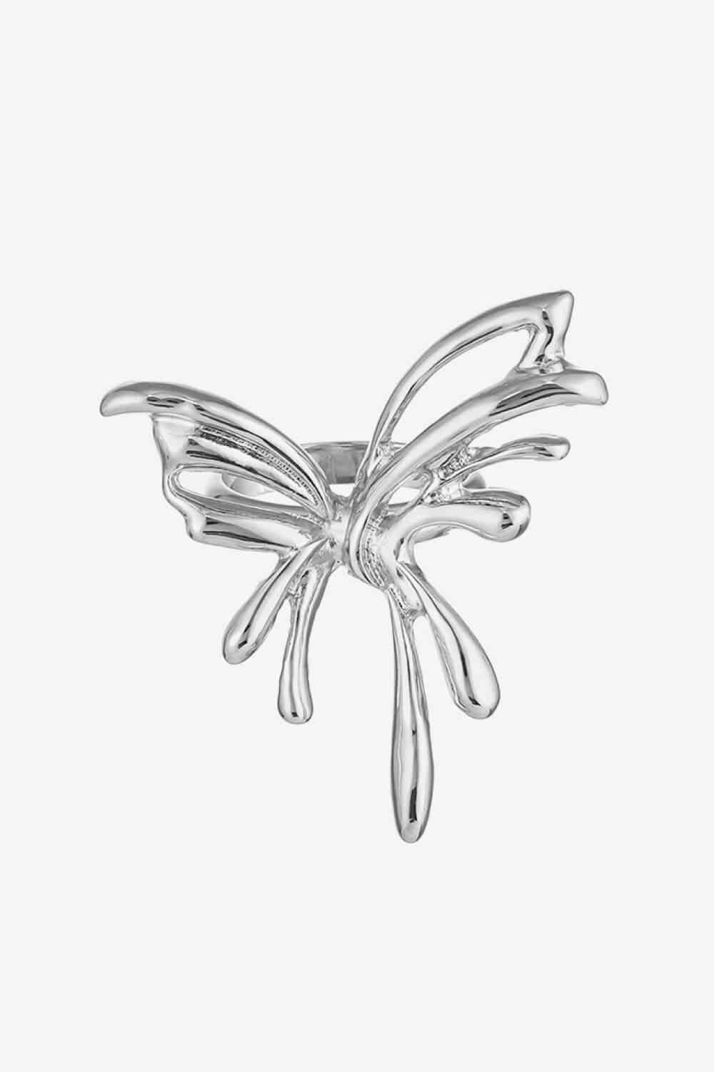 Zinc Alloy Butterfly Ring