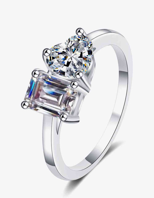 Load image into Gallery viewer, Rhodium-Plated 2 Carat Moissanite Ring
