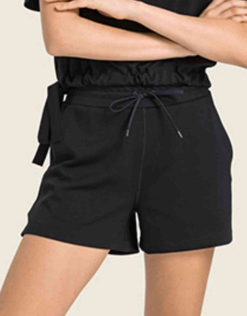 Load image into Gallery viewer, Drawstring Elastic Waist Sports Shorts with Pockets
