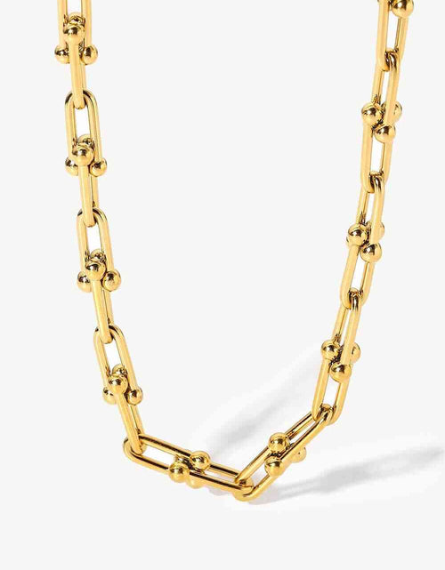 Load image into Gallery viewer, 18K Stainless Steel U-Shape Chain Necklace
