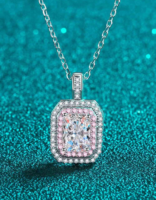 Load image into Gallery viewer, 1 Carat Moissanite Geometric Pendant Chain Necklace
