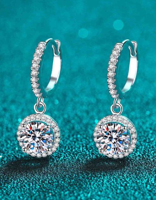 Load image into Gallery viewer, Moissanite Round-Shaped Drop Earrings
