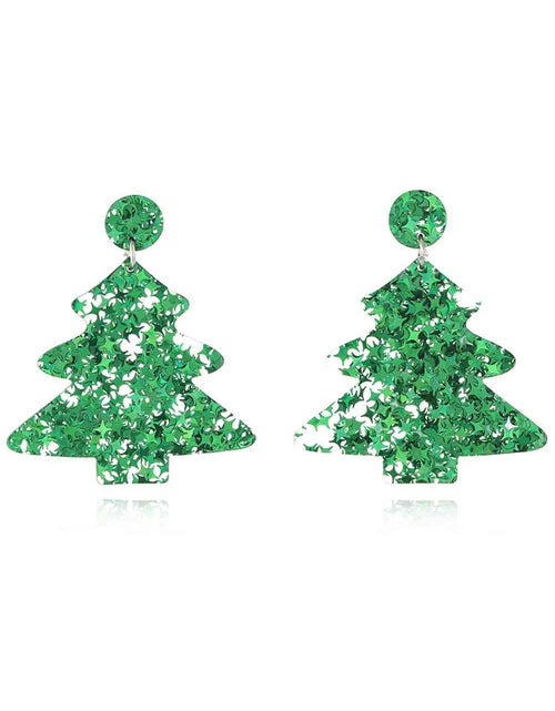 Load image into Gallery viewer, Christmas Tree Acrylic Earrings
