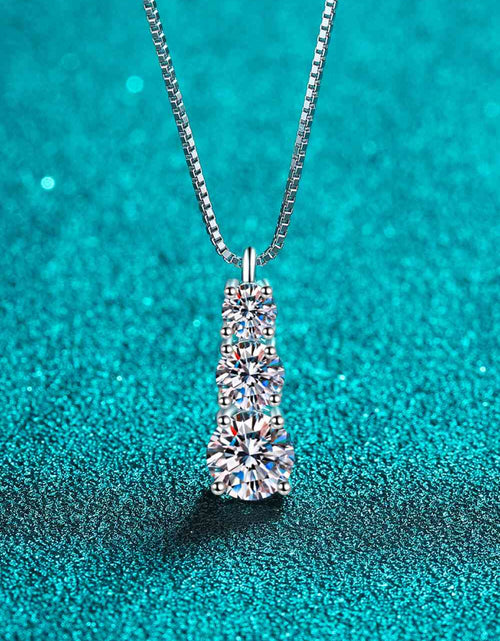 Load image into Gallery viewer, Moissanite Triple-Pendant Necklace
