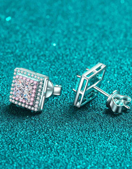 Load image into Gallery viewer, Moissanite Square Stud Earrings
