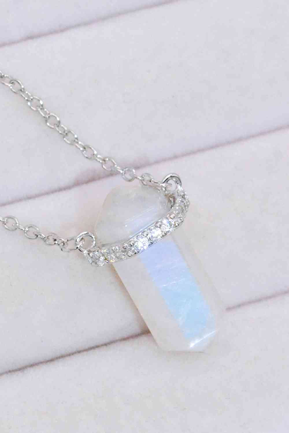 Natural Moonstone Chain-Link Necklace