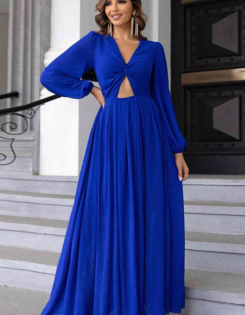 Load image into Gallery viewer, Twist Front Cutout Long Sleeve Dress
