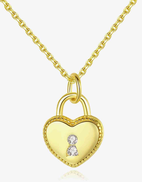 Load image into Gallery viewer, Heart Lock Pendant 925 Sterling Silver Necklace
