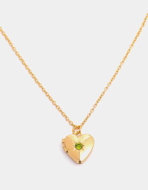 Load image into Gallery viewer, Zircon Heart Shape 14K Gold-Plated Pendant Necklace
