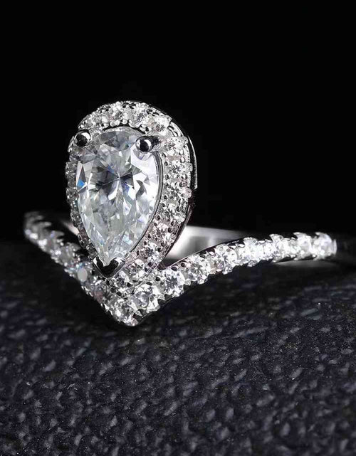 Load image into Gallery viewer, 2 Carat Moissanite Teardrop Ring
