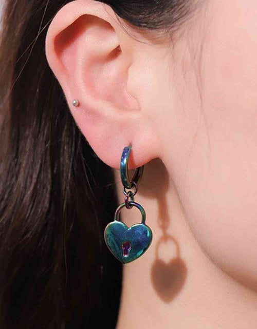 Load image into Gallery viewer, 5-Pair Wholesale Multicolored Heart Drop Earrings
