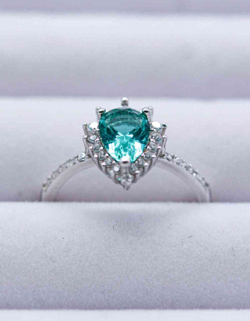 Load image into Gallery viewer, Paraiba Blue Zircon Pear Shape Ring
