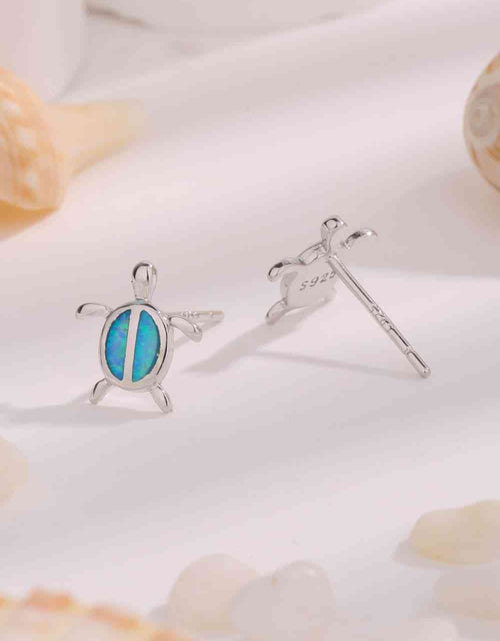 Load image into Gallery viewer, Opal Turtle 925 Sterling Silver Stud Earrings
