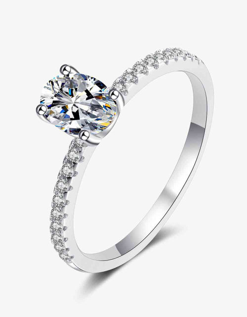 Load image into Gallery viewer, 925 Sterling Silver Inlaid 1 Carat Moissanite Ring
