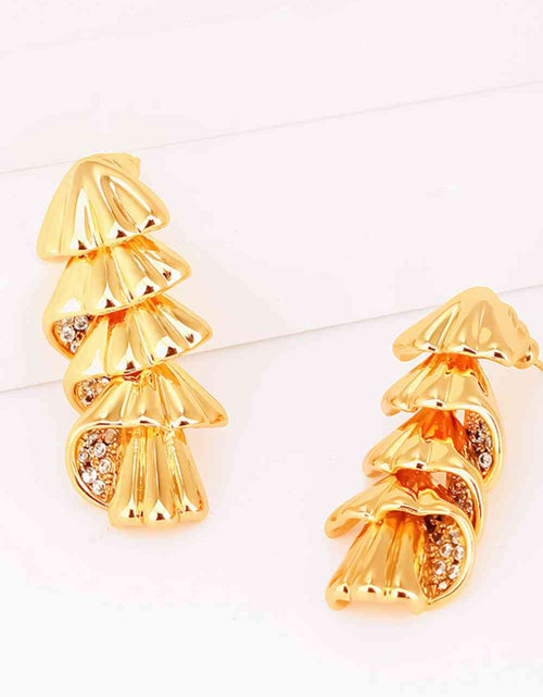 Load image into Gallery viewer, So Gorgeous 18K Gold-Plated Rhinestone Earrings
