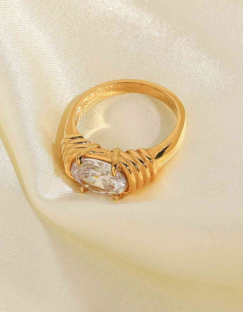 Load image into Gallery viewer, 18K Gold Plated Zircon Ring
