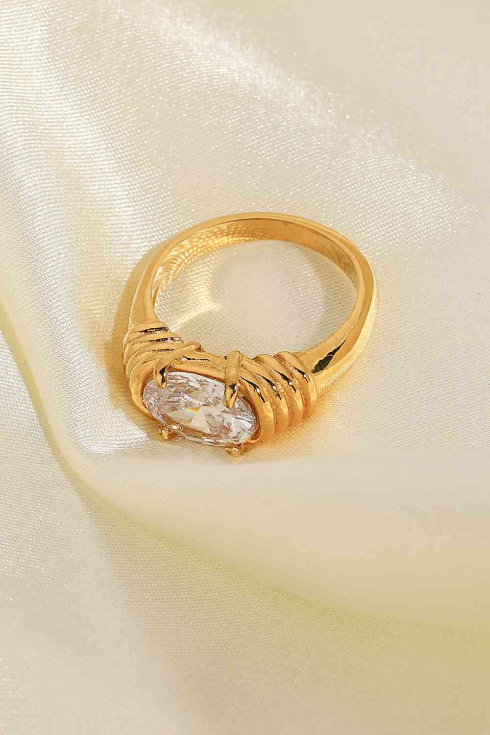 18K Gold Plated Zircon Ring