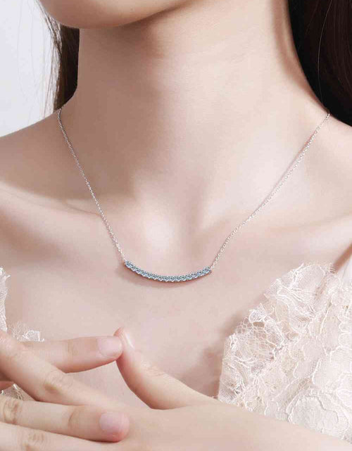 Load image into Gallery viewer, Sterling Silver Curved Bar Necklace
