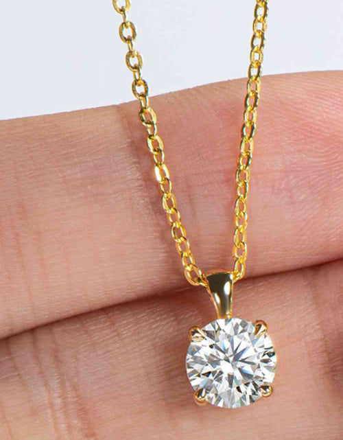 Load image into Gallery viewer, 925 Sterling Silver 1 Carat Moissanite Chain-Link Necklace
