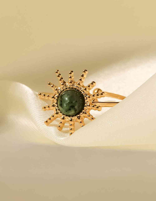 Load image into Gallery viewer, Natural Stone Sun Shape Open Ring
