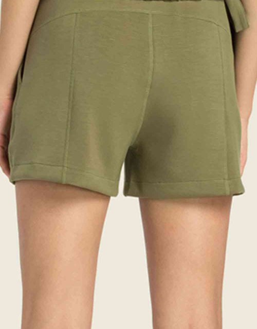 Load image into Gallery viewer, Drawstring Elastic Waist Sports Shorts with Pockets
