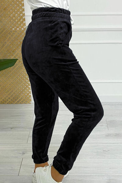 Load image into Gallery viewer, Wide Waistband Drawstring Cropped Joggers
