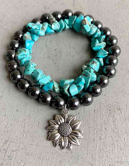 Load image into Gallery viewer, Turquoise Alloy Bracelet
