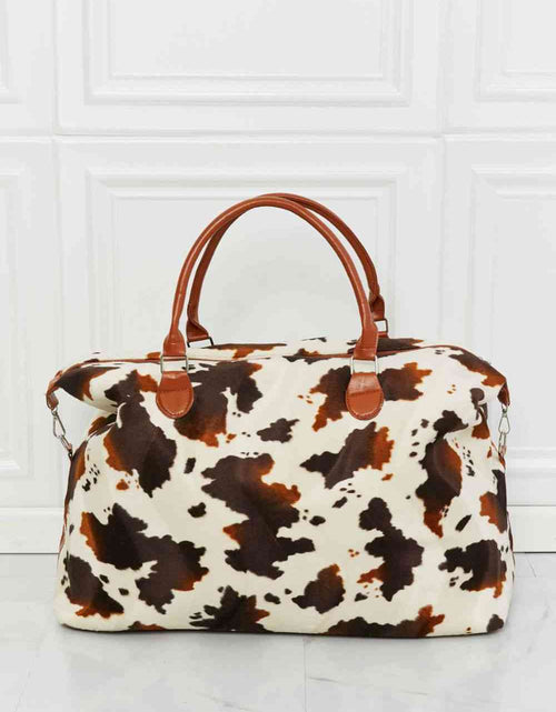 Load image into Gallery viewer, Animal Print Plush Weekender Bag
