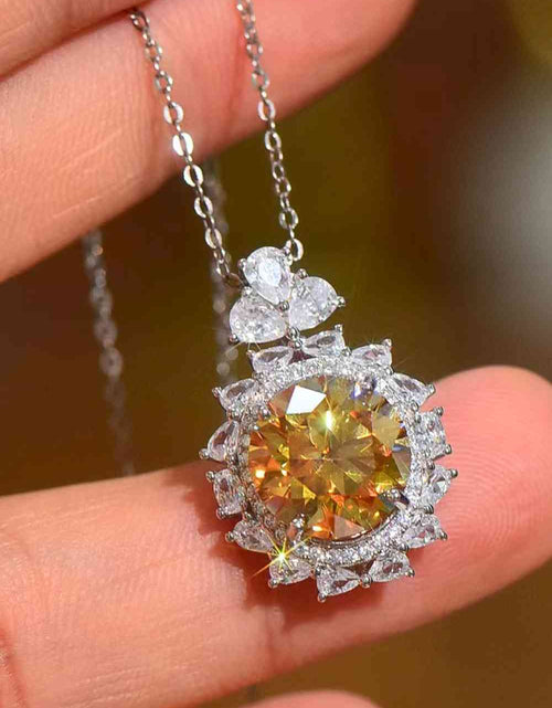 Load image into Gallery viewer, 5 Carat Yellow Moissanite Pendant Necklace
