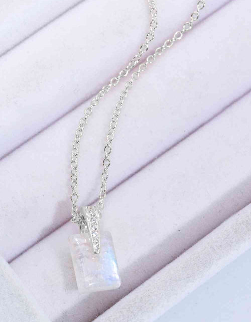 Load image into Gallery viewer, 925 Sterling Silver Natural Moonstone Pendant Necklace
