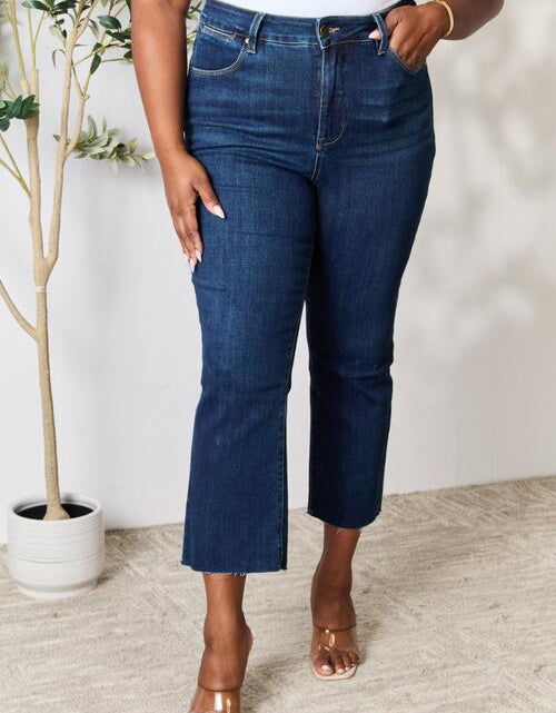 Load image into Gallery viewer, BAYEAS Full Size Raw Hem Straight Jeans
