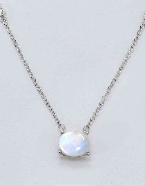 Load image into Gallery viewer, Geometric Moonstone Pendant Necklace
