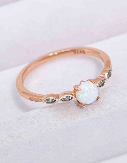 Load image into Gallery viewer, Opal Contrast Platinum-Plated Ring
