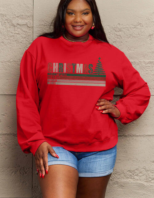 Load image into Gallery viewer, Simply Love Full Size CHRISTMAS Long Sleeve Sweatshirt
