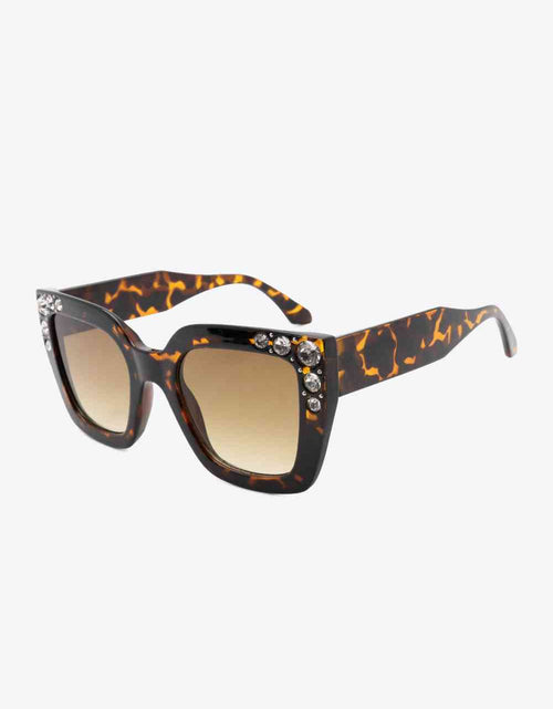 Load image into Gallery viewer, Inlaid Rhinestone Polycarbonate Sunglasses
