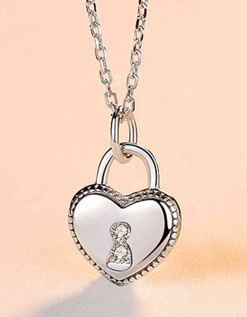 Load image into Gallery viewer, Heart Lock Pendant 925 Sterling Silver Necklace
