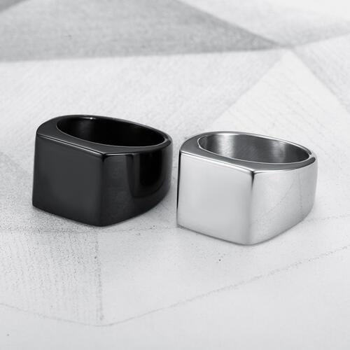 Square Titanium Steel Ring